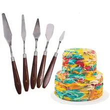 5 шт. качественный нож из нержавеющей стали для смешивания, палитра, картина маслом, искусство, лопатка-скребок, инструменты для профессиональных художников