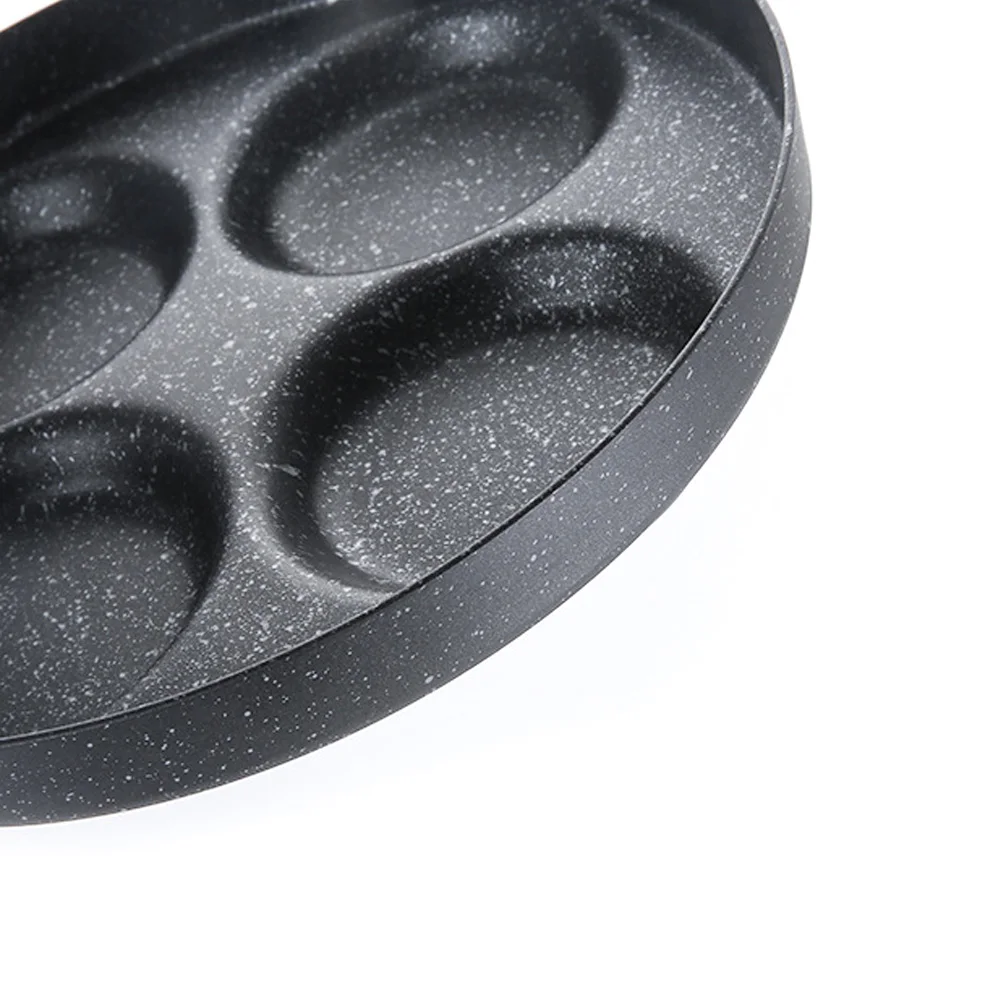 4 Units Kitchen Supplies Non Stick Frying Pan Steak Cookware For Gas Cooker Pancake Multifunctional Long Handle Aluminium Alloy