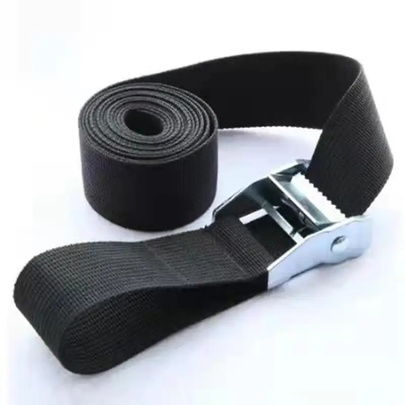 

New 6M*25mm Black Tie Down Strap Strong Ratchet Belt Luggage Bag Cargo Lashing With Metal Buckle Dropshipping