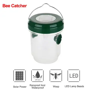 

Bee Catcher with Solar LED Lamp Bee-catching Machine Wasp Insect Trap Tilters Large Amount for Farm Garden Beeworking Hot Sale O