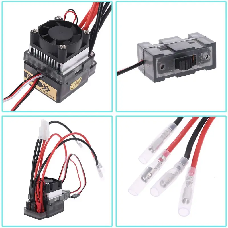 

Off-Road 320A 2~4S LiPo Battery Brushed ESC Speed Controller T Plug BEC 5.6V 2A for RC 1/10 Car Truck Auto