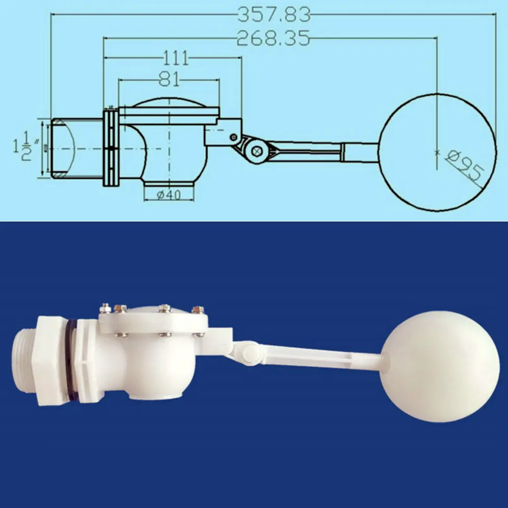 Float Valve Kit With Adjustable Arm For Ponds, Chickens, Livestock