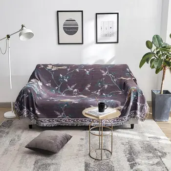 

Svetanya Bird Plants Sofa Towel Chair Cover Bedding Thows Blanket Living Room Carpet Rug Mat Coverlet