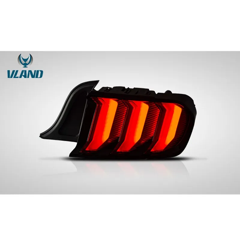 

VLAND Factory New Design FOR Mustang Taillights 2015-2019 for Europe version LED Tail Light and Yellow Turn Signal