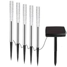 Пузырчатая солнечная трубка огни рампы садовый светильник свет наружная акриловая Солнечная лампа для сада патио задний двор путь