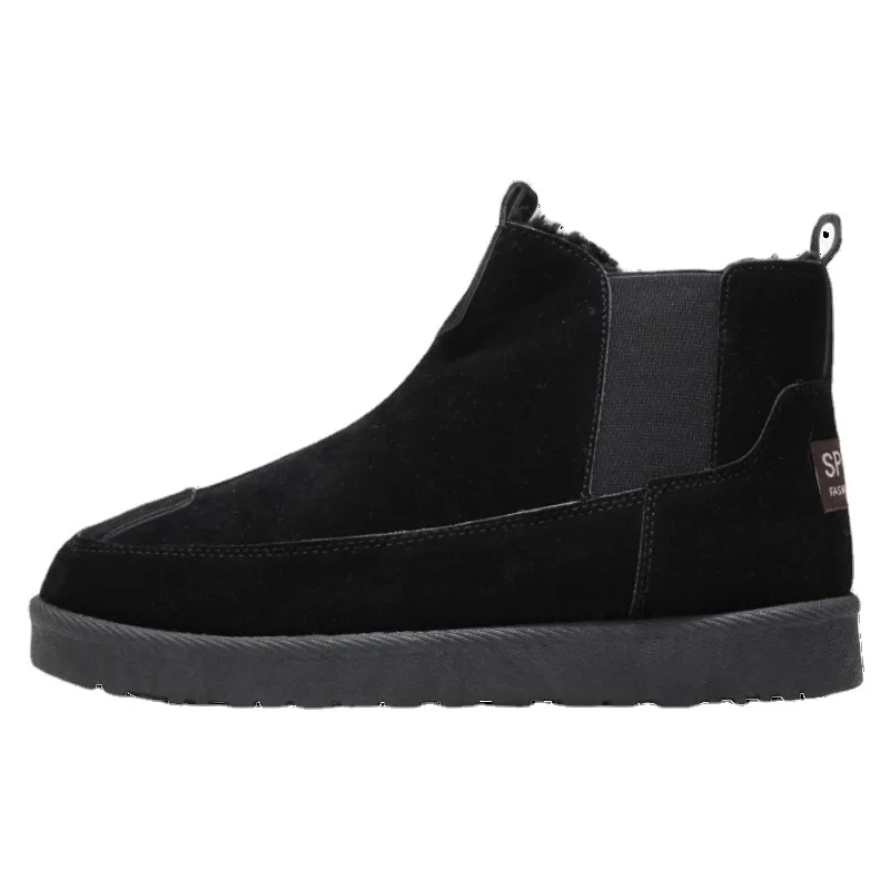 Winter Boots Men High-top Water-resistant Cotton Shoes Male Plus Velvet Warm Couple Snow Boots Northeast Outdoor Casual Shoes
