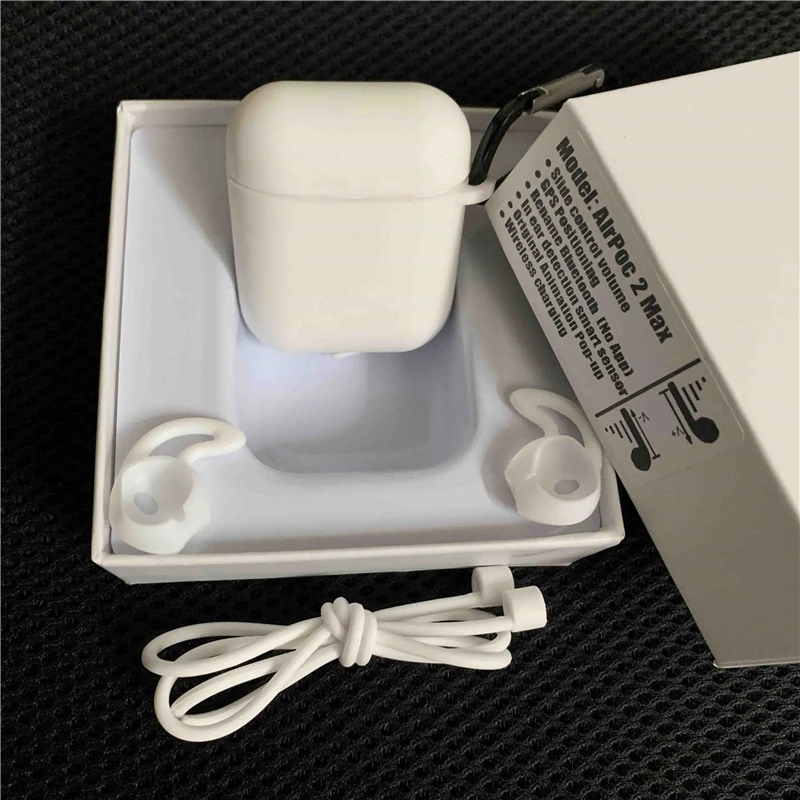 AirPoc 2 max TWS Super Clone GPS Positioning +Name Change Smart Sensor Wireless charging Bluetooth Earphone Headphone Wireless