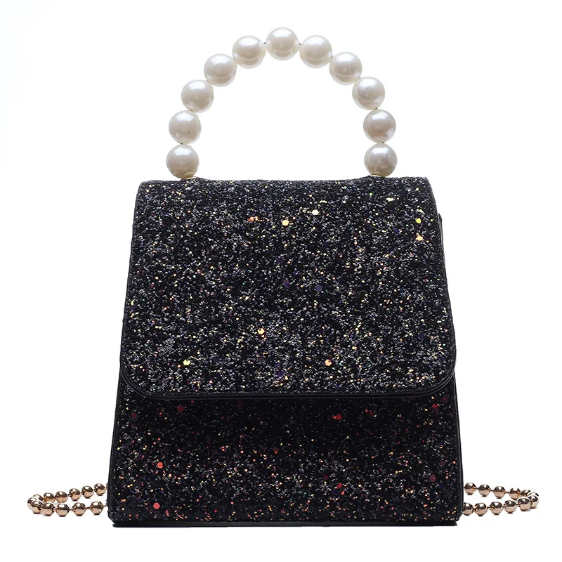 

Women'S Pearl Tote Shoulder Tote Joker Sequins Fashion Simple Messenger Bag