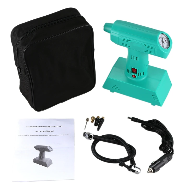 Portable ABS Inflator Pump Super Brightness Lighting Air Compressor 12V Inflator Pump