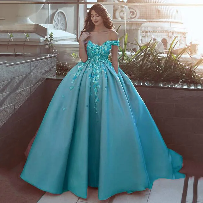 mint blue 87 Lorie Розовые Свадебные платья Бальные платья Vestido de novia атласные с открытыми плечами Свадебные платья невесты Бохо многоцветные - Цвет: mint blue 87