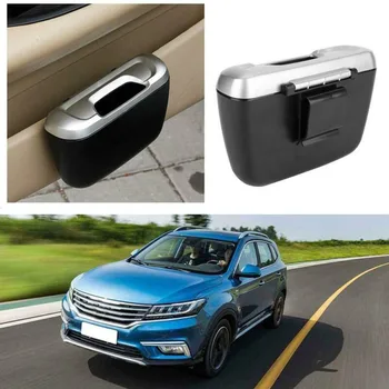 

Cars Interior Trash Can Rubbish Waste Garbage Bin Holder Dust Storage Container