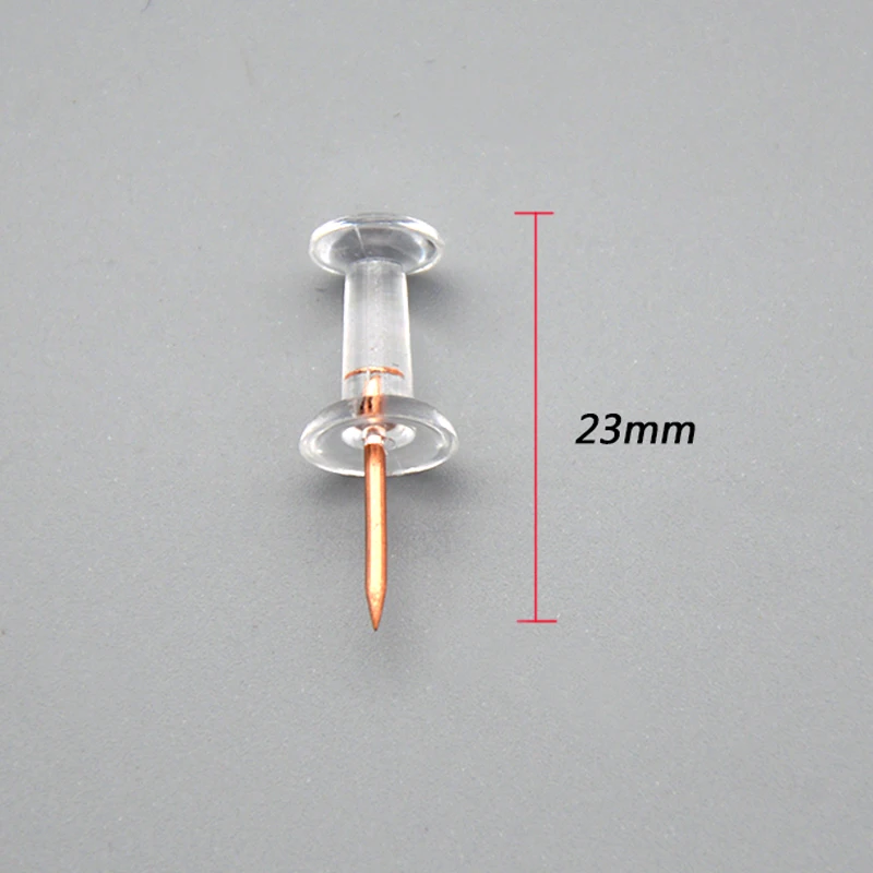 Push Pins 80pcs/set Plastic Transparent Rose Gold Push Pins Thumb Thumbtack Board Pins Drawing Photo Wall Studs Office School Supplies