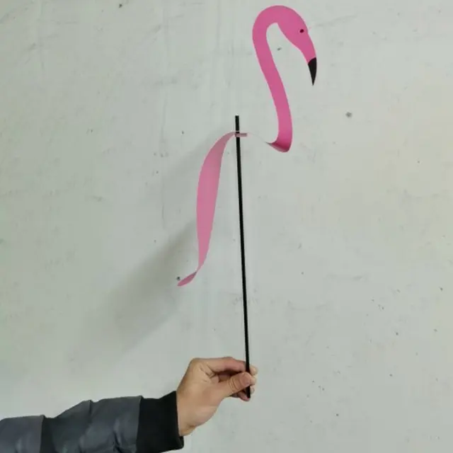 Szeszélyes Madár Sárga Flamingó Otthoni Kerti Dekoráció Örvénylete Abszolút Gyönyörű, Egyedi Dinamikus Forgó - Image 3
