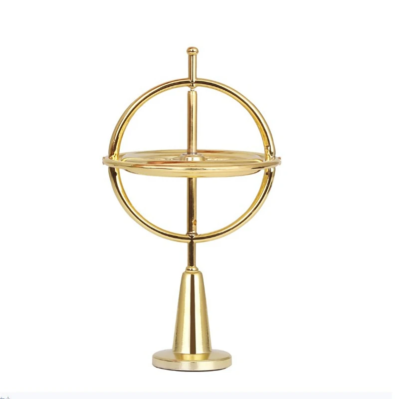 

Dropshipping Stress Relief Fingertip Gyro Zinc Alloy Decompression Toy Desktop Finger Gyro Metal Gyroscope