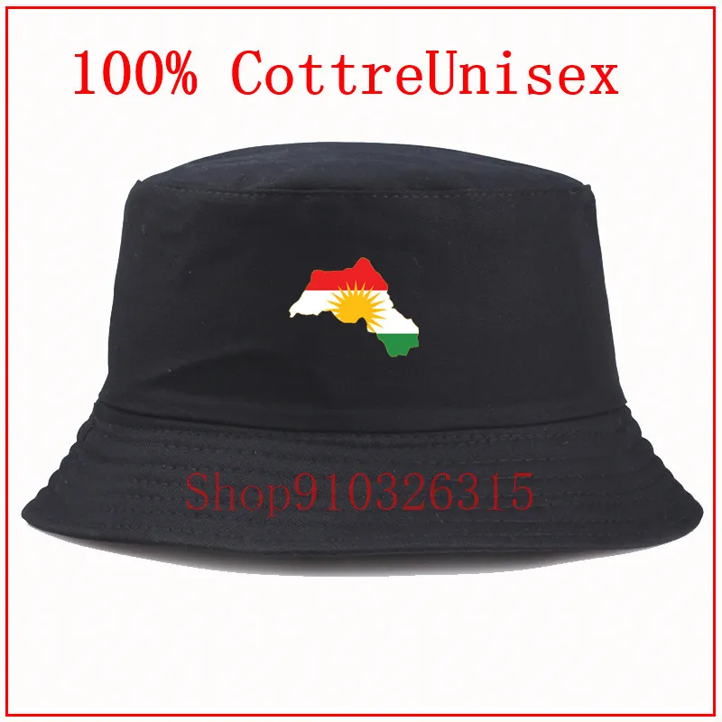 

Kurdistan Flag Map Design Panama Bucket Hat Men Women Summer Bucket Cap Hat Bob Hat Hip Hop Gorros Fishing Fisherman Hat