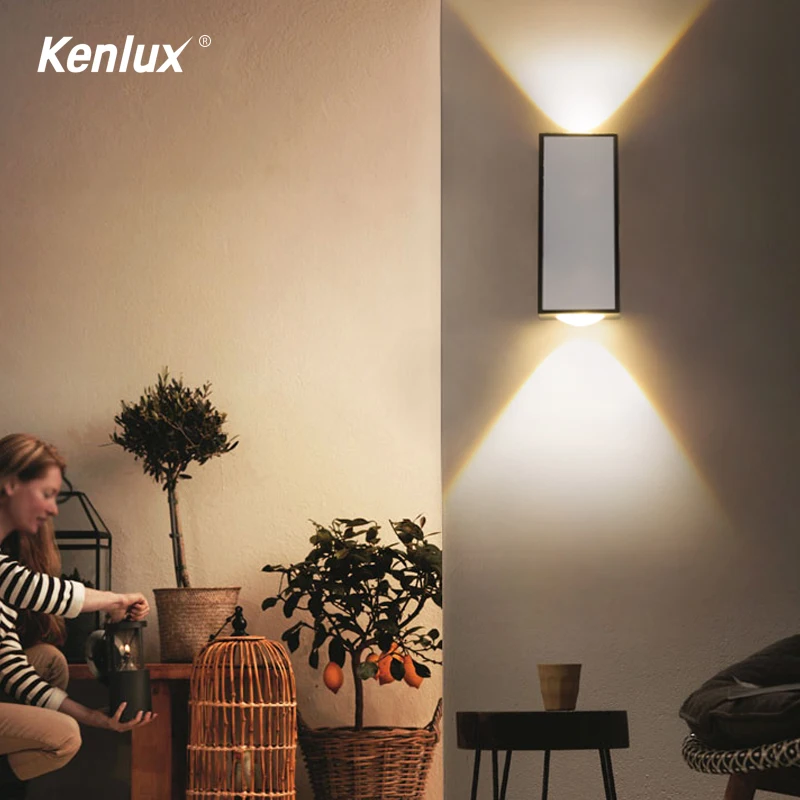 Luminária de parede led, 3w, 6w, moderna, criativa, simples, impermeável, para áreas externas