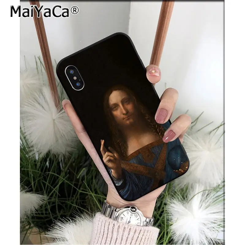 Мягкий чехол для телефона MaiYaCa Leonardo Da Vinci Mona Lisa из ТПУ для Apple iPhone 8 7 6 6S Plus X XS MAX 5 5S SE XR - Цвет: A4