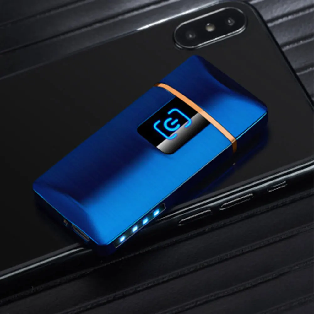 Перезаряжаемый USB ветрозащитный беспламенный Электрический электронная зарядка прикуриватель бездымный супер зажигалки Человек A