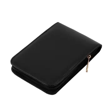 

2018 New Fountain Pen/Roller Pen Black Color PU Leather Zipper Case for 12 Pens