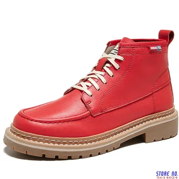 

Genuine Leather Women Boots Ankle Boots Female Autumn Winter Shoes Woman Couple Motorcycle Boots Women 'sAnkle Boots