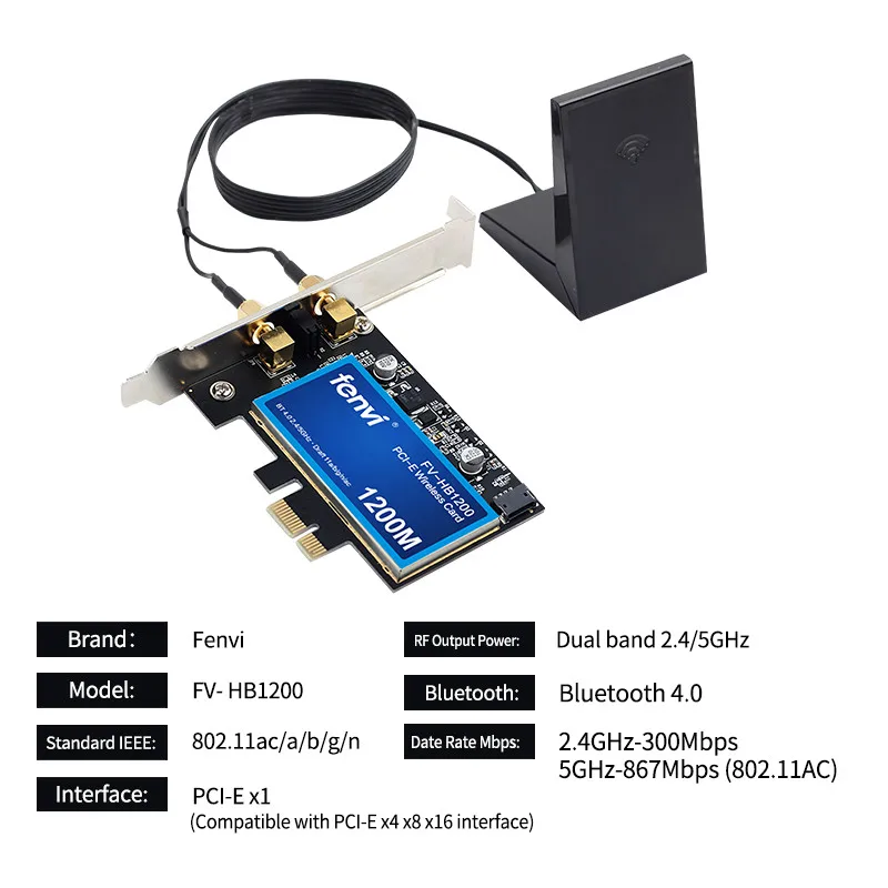 1200Mbps Broadcom BCM94360CS2 Desktop PCI Wireless Adapter WLAN Wi Fi Card With BT4 0 802 11ac 2