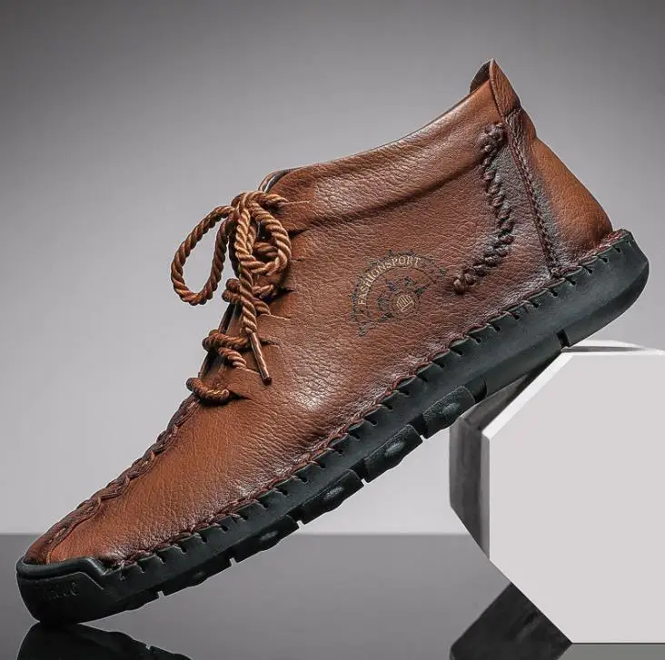 

Genuine leather Men's leather shoes new business casual shoes fashion outdoor breathable British men's shoes size; 39-48