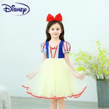 Disney/милое детское платье из хлопка для девочек; сезон лето; новое платье с короткими рукавами и пышными рукавами для костюмированной вечеринки