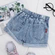 Детская одежда; сезон лето; стиль; модная детская одежда в Корейском стиле; повседневные джинсовые шорты для девочек в западном стиле; модная одежда