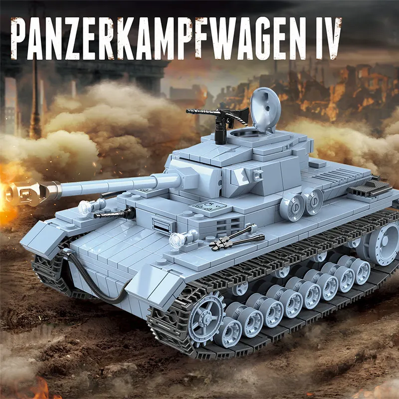 Продажа 716 шт военные немецкие танковые строительные блоки, совместимые с Legoed Army WW2, городской солдат, полицейские фигурки, оружие, Наборы Кубиков, иг...