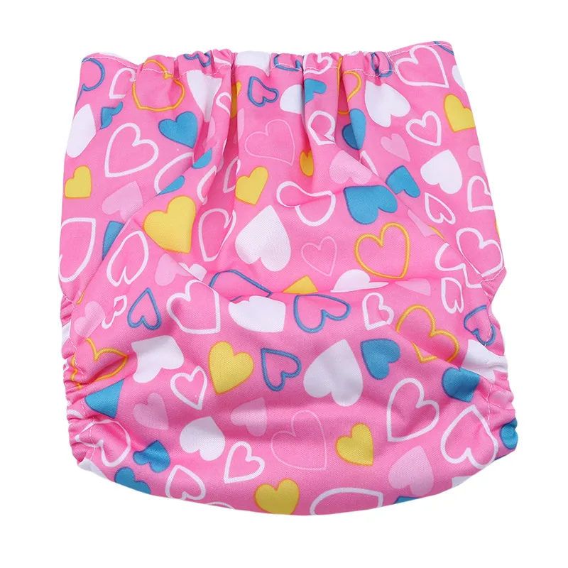 heart-shaped High Quality Baby Cloth Diaper New Fashion Cartoon Animal Print Microfiber Insert Baby Nappies with Liners Unique Diaper Covers - Цвет: heart-shaped
