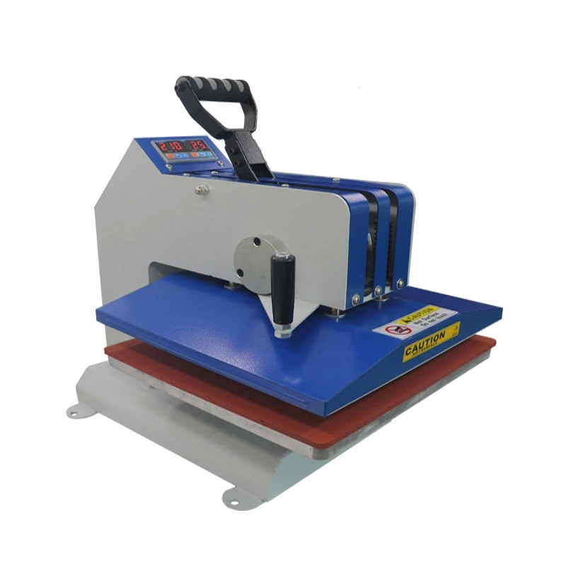 

LED Display American Style Manual High Pressure Flat Shaking Heat Press Machine With Auto-counter for T-shirt Bag Puzzle Glass