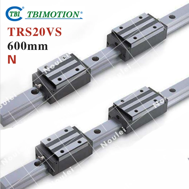 

TBI TRS20 2pcs 600mm Linear Guide Rail+4pcs TRS20VS linear block for CNC
