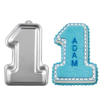 

Cake Tools Fondant Mold Number One Shape Pan DIY Cooking Aluminum Alloy Cake Decorating Cupcake Bakeware Kitchen Tool Tray