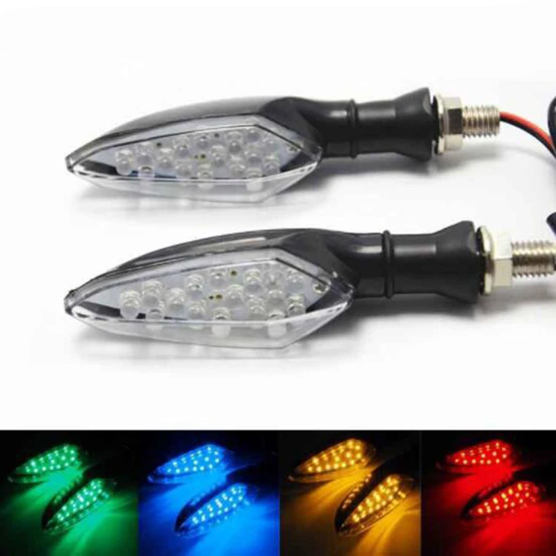 

2Pcs Waterproof Motorcycle Turn Signal Light Indicator Lamp Turn Signal Lights Universal Moto Lamp Front End Moto Signal Light