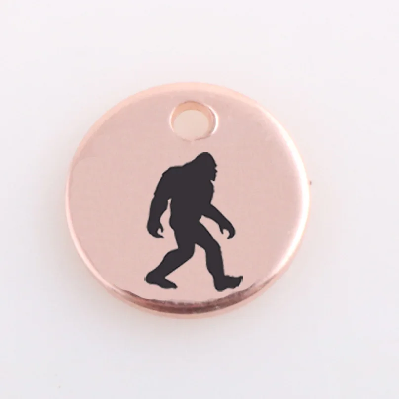 10 мм 20 шт. оптовая продажа милая Подвеска из нержавеющей стали Bigfoot сделай сам