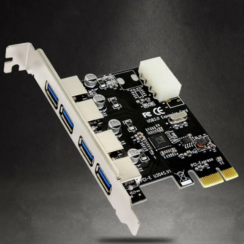 4 порта PCI-E к USB 3,0 концентратор PCI Express карта расширения адаптер 5,0 Гбит/с скорость для настольного ПК