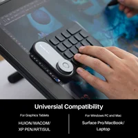 HUION KD100 Mini Keydial USB 2.4G klawiatura bezprzewodowa 18 klawisze naciśnij pokrętło do rysowania tablety graficzne MacBook Windows PC gra Lapto 4