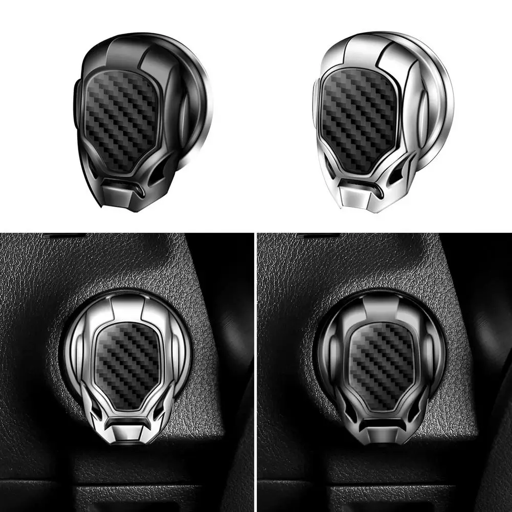 Universal Car Engine Ignition Start Stop Push Button Switch Button Cover Trim Sticker Car Interior Accessories