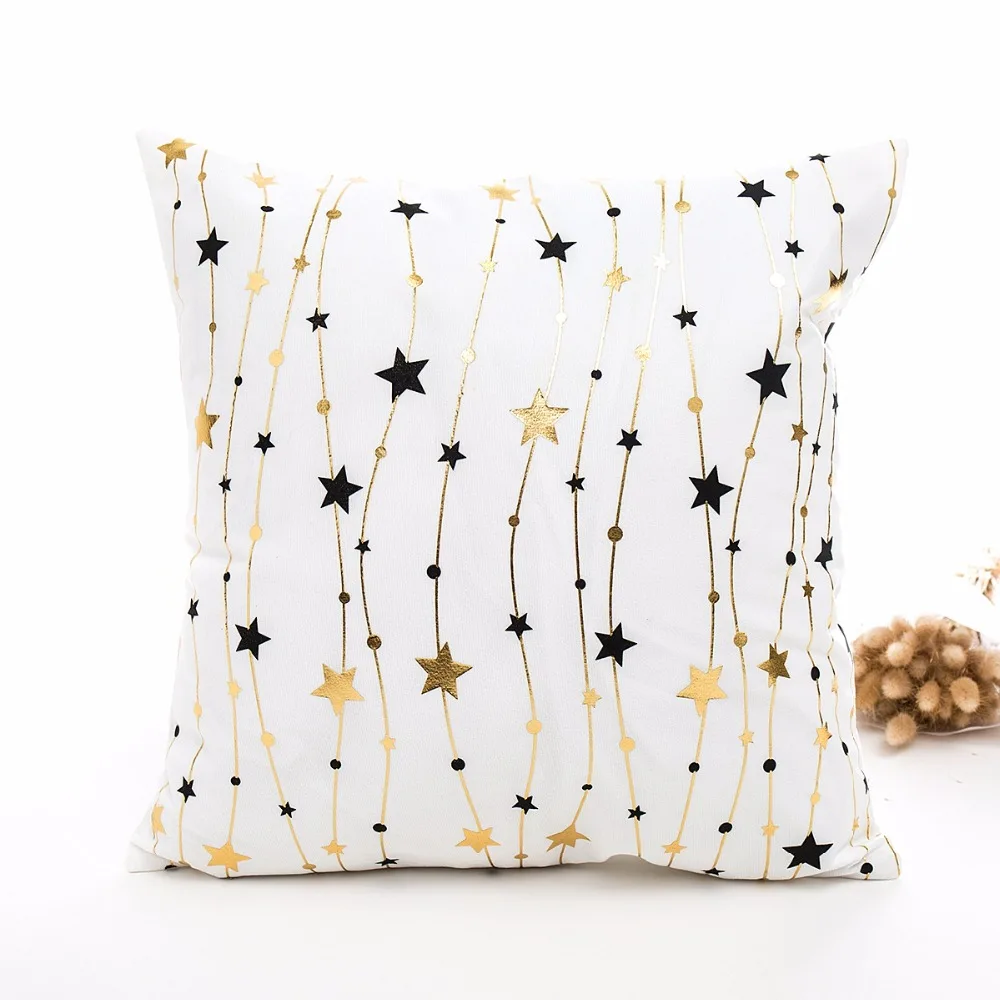 45x45cm Cotton Linen Happy New Year Cover Cushion Pillow Case Merry Christmas Decor for Home Decor Navidad Xmas Gift