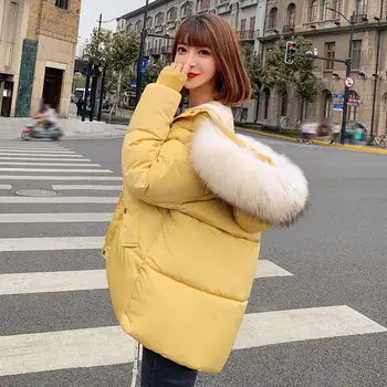 

3XL Winter Jacket Women Parkas Plus Size Loose Warm Winter Jacket Female Thick Casual Long Sleeve Winter Women Coat Padded Q1888