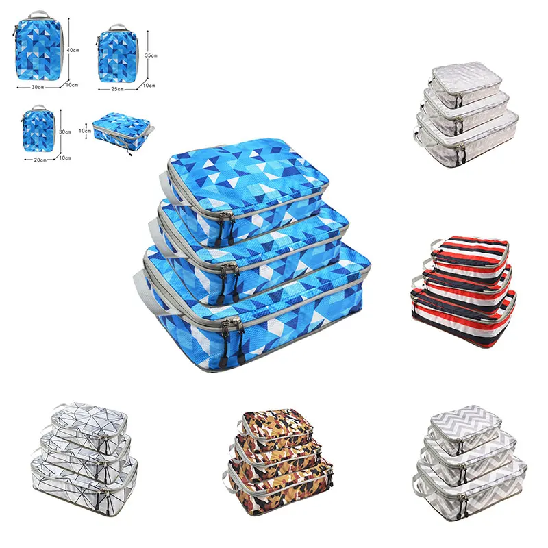 

Compression Packing Cube Travel Luggage Organizer Waterproof Double Zip Color Nylon Men Women Travel Bag Hand Luggage Travel Bag