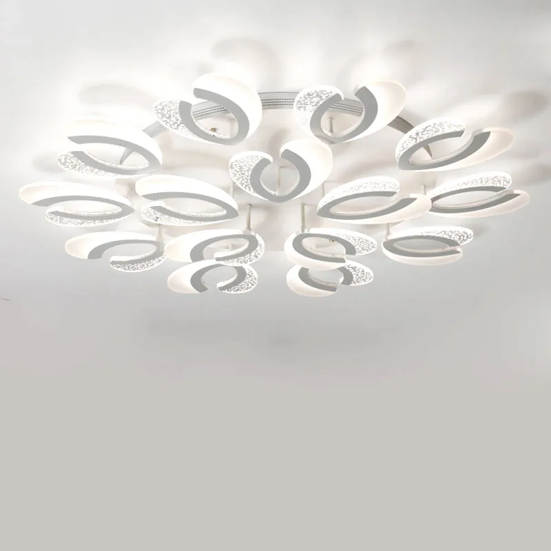 Белый люстра, светильник ing, светодиодный светильник, современный светильник для гостиной, спальни, кухни, домашний декор, металлический акриловый блеск