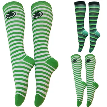 

Women Girls Fashion Irish St. Patrick Festive Stripe Middle Tube Socks