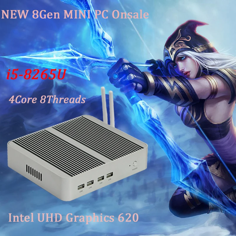 Neueste Kaby See R 8Gen Fanless mini pc i5 8265u Intel UHD 620 win10 Quad Core 8 Threads DDR4 2400 2666 NAS Neueste Kaby See R 8Gen Fanless mini pc i5 8265u Intel UHD 620 win10 Quad Core 8 Threads DDR4 2400 2666 NAS