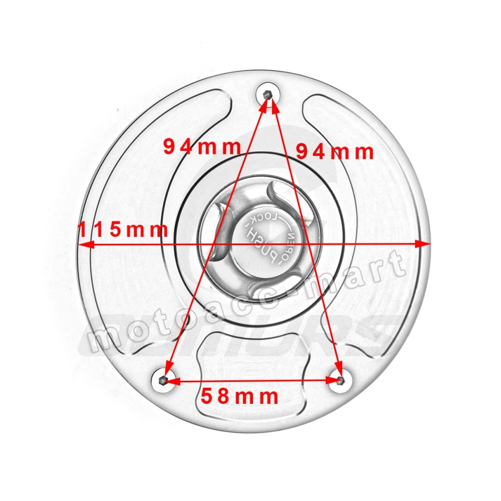 OUMURS мотоциклетный газовый топливный бак крышка CNC красный БЕСКЛЮЧЕВОЙ для Honda CBR600