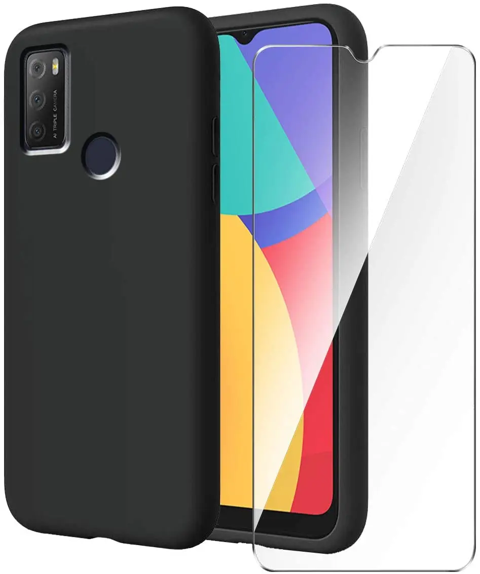 Стеклянный чехол 2-в-1 для Alcatel 1 S 2020 5028Y SE 3L 1B 2021 защитный 3X 2020(4 камеры) | Мобильные