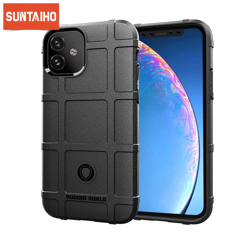 

Rugged Shiled Heavy Duty Case For iPhone XR 7 8 X 11 Pro Matte Texture Silicone Non-slip Cover For iPhone 11 Pro Max XS 66s Plus