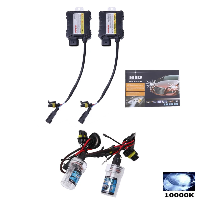2 шт 5000 К/6000 К/10000 К H8/H9/H11 HID ксеноновые лампы преобразования комплект 55 Вт - Испускаемый цвет: 10000k