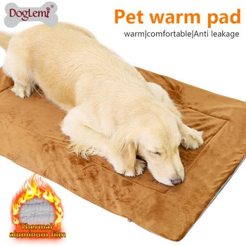 

Doglemi New Warm Dog Mat for Pet Dog Cat Keep Warm Soft Mattress in Winter Blanket Household Pet Supplies Washable Mat Bed