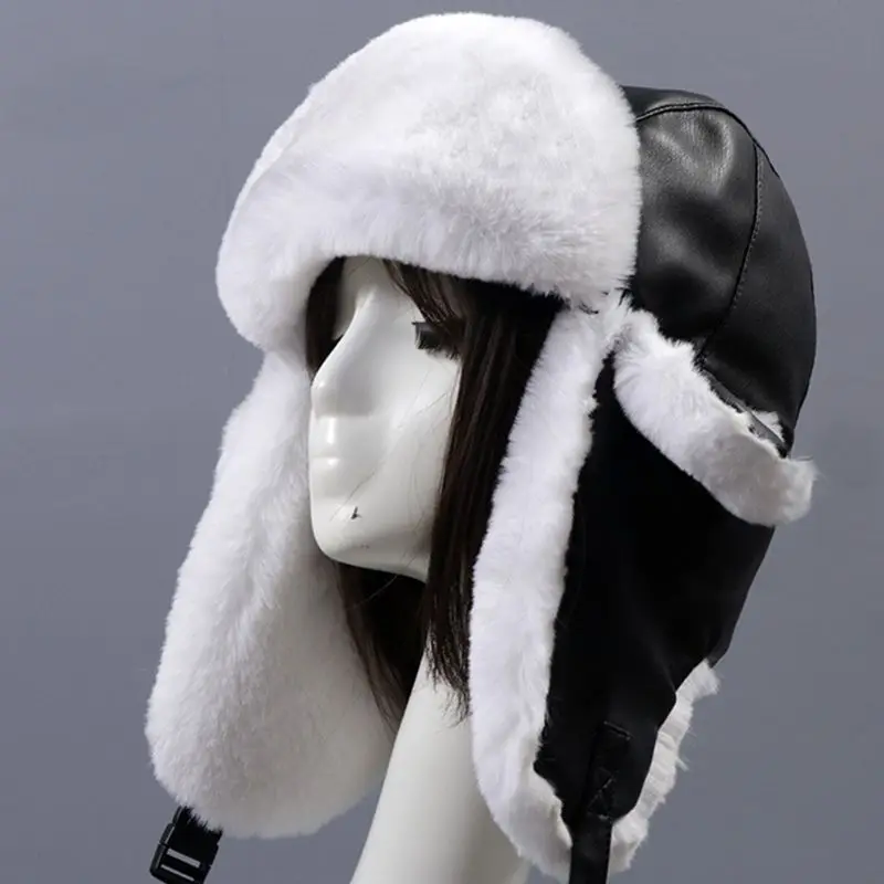 Зимняя шапка-ушанка, утолщенная пушистая плюшевая теплая русская ушанка, Лыжная шапка